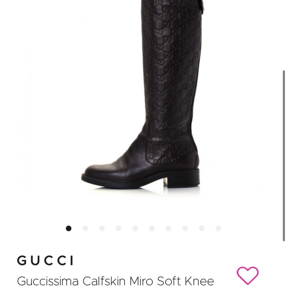 Gucci brown leather boots in amazing condition.